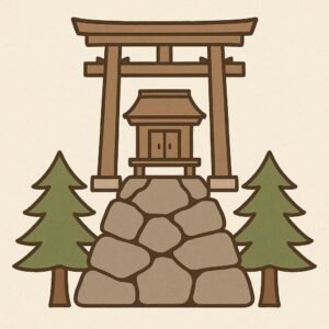 鳥居と神社の風景