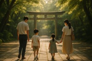 雨の日の神社参拝