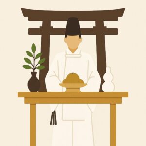 伊勢神宮 山口祭の会場風景(鳥居と社殿)