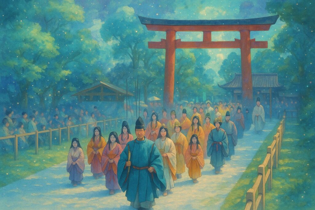京都 葵祭 2025 本祭で出御する勅使と牛車