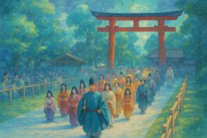 京都 葵祭 2025 本祭で出御する勅使と牛車