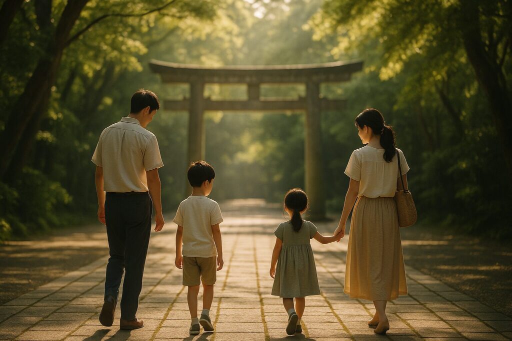 雨の日の神社参拝